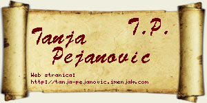 Tanja Pejanović vizit kartica